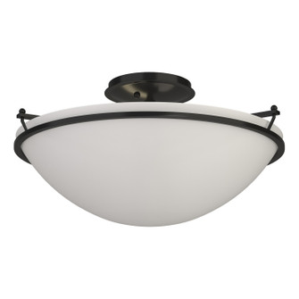 Simple Lines Three Light Semi-Flush Mount in Black (39|124304-SKT-10-GG0053)