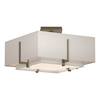 Exos Exos Square Small Double Shade Semi-Flush in Soft Gold (39|126507-SKT-84-SF1205-SE1605)