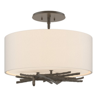 Brindille Three Light Semi-Flush Mount in Dark Smoke (39|127660-SKT-07-SE1505)