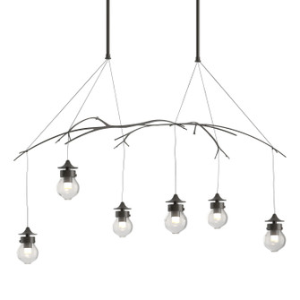 Kiwi Six Light Pendant in Dark Smoke (39|136560-SKT-SHRT-07-ZM0565)