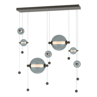 Abacus Abacus 7-Light Double Linear LED Pendant in Dark Smoke (39|139054-LED-STND-07-YL0694)