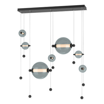 Abacus Abacus 7-Light Double Linear LED Pendant in Black (39|139054-LED-STND-10-YL0694)