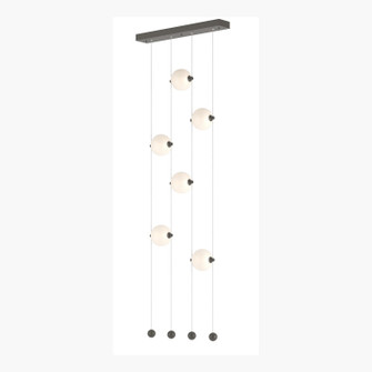 Abacus Abacus 6-Light Ceiling-to-Floor LED Pendant in Dark Smoke (39|139055-LED-STND-07-GG0668)