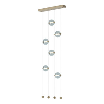 Abacus Abacus 6-Light Ceiling-to-Floor LED Pendant in Soft Gold (39|139055-LED-STND-84-YL0668)