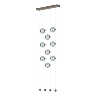 Abacus Abacus 9-Light Ceiling-to-Floor LED Pendant in Bronze (39|139057-LED-STND-05-YL0668)