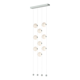 Abacus Abacus 9-Light Ceiling-to-Floor LED Pendant in Vintage Platinum (39|139057-LED-STND-82-GG0668)