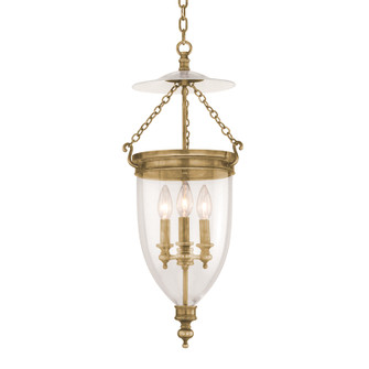 Hanover Three Light Pendant in Aged Brass (70|142-AGB)