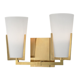 Upton Two Light Bath Bracket in Aged Brass (70|1802-AGB)