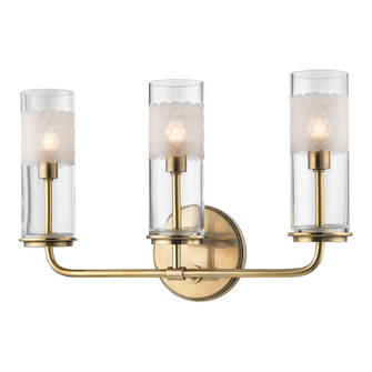 Wentworth Three Light Wall Sconce in Aged Brass (70|3903-AGB)