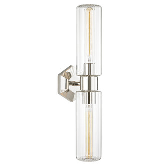 Roebling Two Light Wall Sconce in Polished Nickel (70|5124-PN)