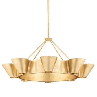 Reeve Eight Light Chandelier in Vintage Gold Leaf (70|5638-VGL)