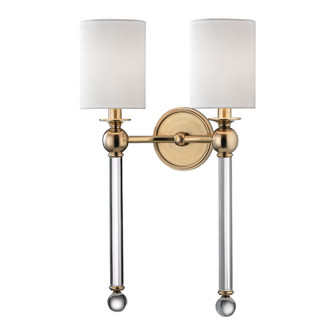 Gordon Two Light Wall Sconce in Aged Brass (70|6032-AGB)