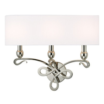 Pawling Three Light Wall Sconce in Polished Nickel (70|7213-PN)