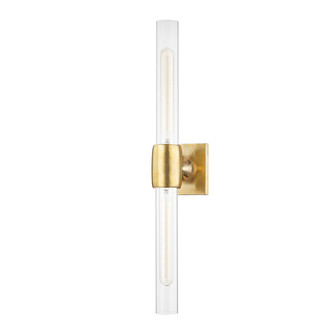 Hogan Two Light Wall Sconce in Aged Brass (70|7552-AGB)