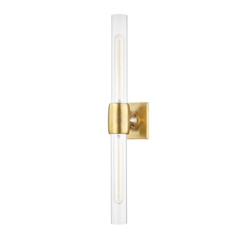 Hogan Two Light Wall Sconce in Aged Brass (70|7552-AGB)