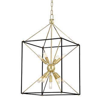 Glendale Nine Light Lantern in Aged Brass (70|8916-AGB)