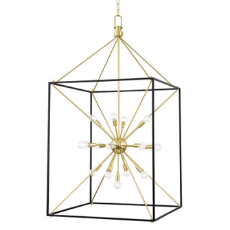 Glendale 25 Light Chandelier in Aged Brass/Black (70|8927-AGB/BK)