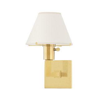Leeds One Light Wall Sconce in Aged Brass (70|MDS130-AGB)