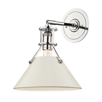 Painted No. 2 One Light Wall Sconce in Polished Nickel (70|MDS350-PN/OW)