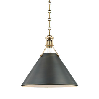 Metal No. 2 One Light Pendant in Aged Brass/Distressed Bronze (70|MDS952-ADB)