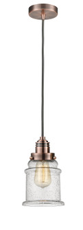 Winchester One Light Mini Pendant in Antique Copper (405|100AC-10GY-2H-AC-G184)