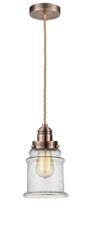 Winchester One Light Mini Pendant in Antique Copper (405|100AC-10RE-2H-AC-G184)