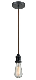 Edison One Light Mini Pendant in Matte Black (405|100BK-10BR-1BK)