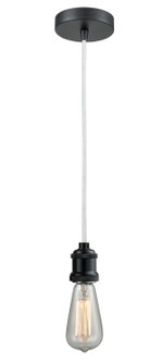 Edison One Light Mini Pendant in Matte Black (405|100BK-10W-1BK)