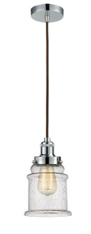 Edison One Light Mini Pendant in Polished Chrome (405|100PC-10BR-1H-PC-G184)