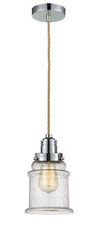 Winchester One Light Mini Pendant in Polished Chrome (405|100PC-10RE-2H-PC-G184)