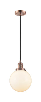 Franklin Restoration LED Mini Pendant in Antique Copper (405|201C-AC-G201-8-LED)