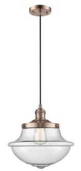 Franklin Restoration One Light Mini Pendant in Antique Copper (405|201C-AC-G544)