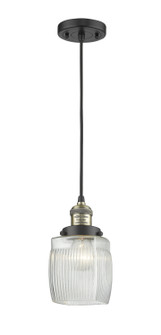 Franklin Restoration One Light Mini Pendant in Black Antique Brass (405|201C-BAB-G302)