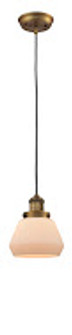 Franklin Restoration One Light Mini Pendant in Brushed Brass (405|201C-BB-G171)
