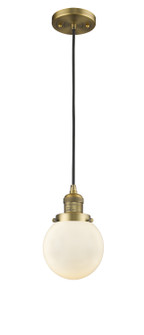 Franklin Restoration LED Mini Pendant in Brushed Brass (405|201C-BB-G201-6-LED)