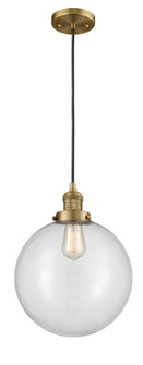 Franklin Restoration LED Mini Pendant in Brushed Brass (405|201C-BB-G202-12-LED)