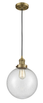 Franklin Restoration LED Mini Pendant in Brushed Brass (405|201C-BB-G204-10-LED)