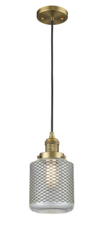 Franklin Restoration One Light Mini Pendant in Brushed Brass (405|201C-BB-G262)
