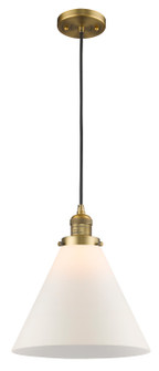 Franklin Restoration LED Mini Pendant in Brushed Brass (405|201C-BB-G41-L-LED)