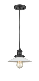 Franklin Restoration One Light Mini Pendant in Matte Black (405|201C-BK-G1)
