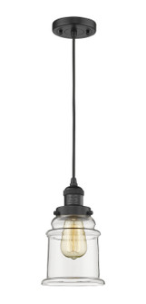 Franklin Restoration One Light Mini Pendant in Matte Black (405|201C-BK-G182)