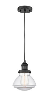 Franklin Restoration One Light Mini Pendant in Matte Black (405|201C-BK-G322)