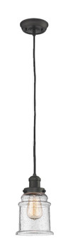 Franklin Restoration One Light Mini Pendant in Oil Rubbed Bronze (405|201C-OB-G184)