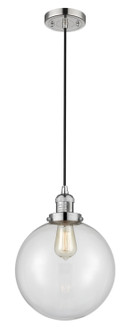 Franklin Restoration One Light Mini Pendant in Polished Nickel (405|201C-PN-G202-10)