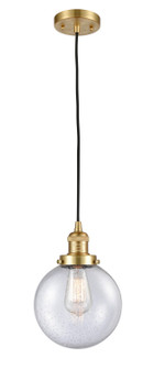 Franklin Restoration LED Mini Pendant in Satin Gold (405|201C-SG-G204-8-LED)