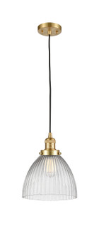 Franklin Restoration One Light Mini Pendant in Satin Gold (405|201C-SG-G222)
