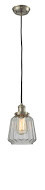 Franklin Restoration One Light Mini Pendant in Brushed Satin Nickel (405|201C-SN-G142)