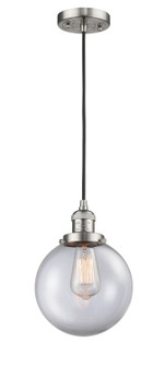 Franklin Restoration One Light Mini Pendant in Brushed Satin Nickel (405|201C-SN-G202-8)