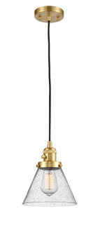 Franklin Restoration One Light Mini Pendant in Satin Gold (405|201CSW-SG-G44)