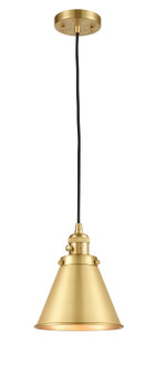 Franklin Restoration One Light Mini Pendant in Satin Gold (405|201CSW-SG-M13-SG)